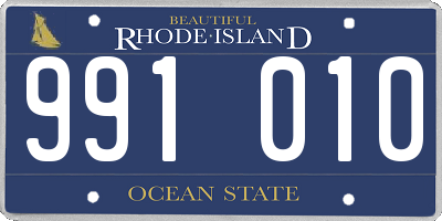 RI license plate 991010