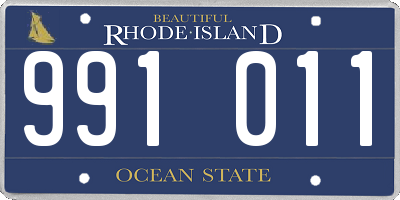 RI license plate 991011