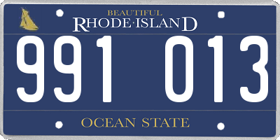 RI license plate 991013