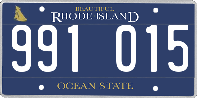 RI license plate 991015