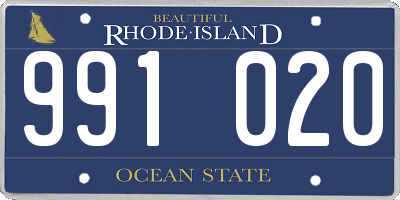 RI license plate 991020