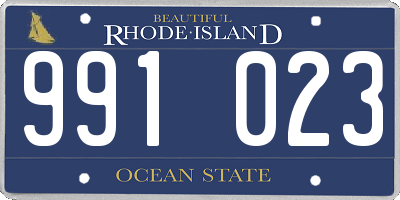 RI license plate 991023