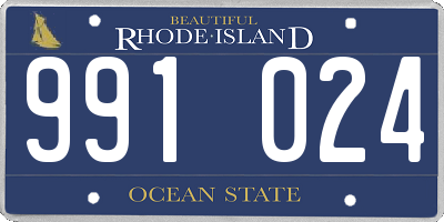 RI license plate 991024