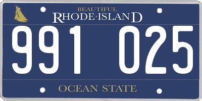 RI license plate 991025