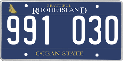 RI license plate 991030