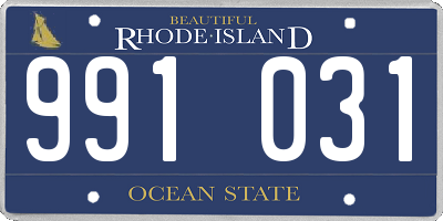 RI license plate 991031