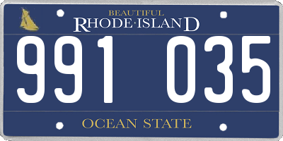 RI license plate 991035