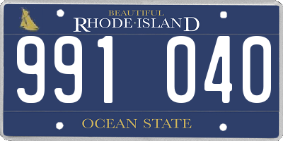 RI license plate 991040