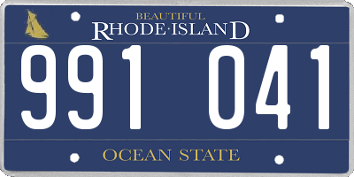 RI license plate 991041