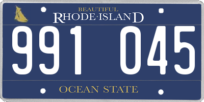 RI license plate 991045