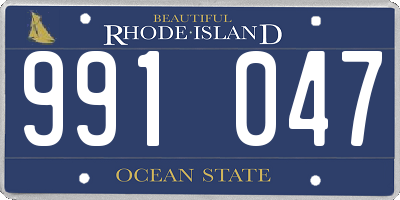 RI license plate 991047