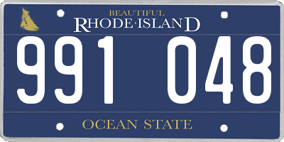 RI license plate 991048