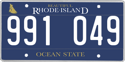 RI license plate 991049