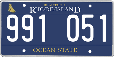 RI license plate 991051