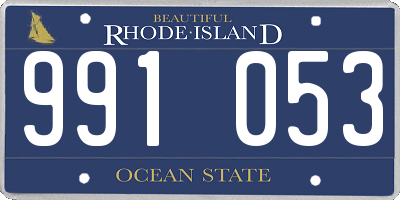 RI license plate 991053