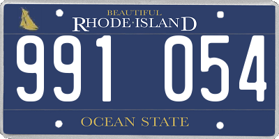 RI license plate 991054