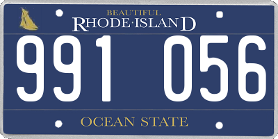 RI license plate 991056