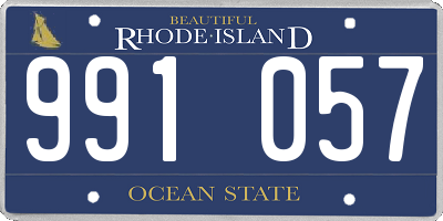 RI license plate 991057