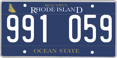 RI license plate 991059