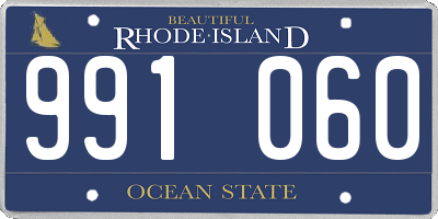 RI license plate 991060
