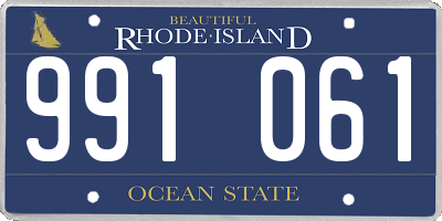 RI license plate 991061