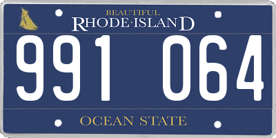 RI license plate 991064