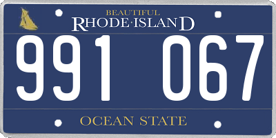 RI license plate 991067