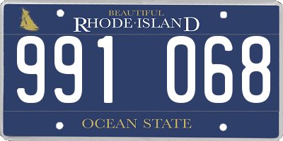 RI license plate 991068