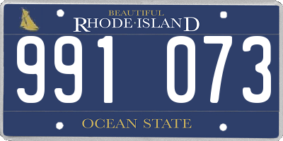 RI license plate 991073