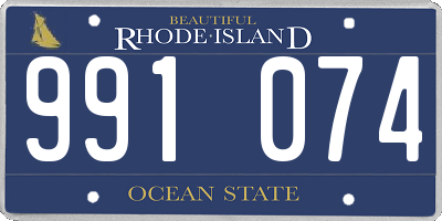 RI license plate 991074