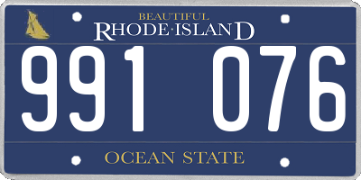 RI license plate 991076