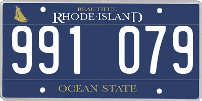 RI license plate 991079