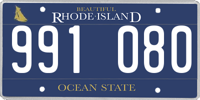 RI license plate 991080