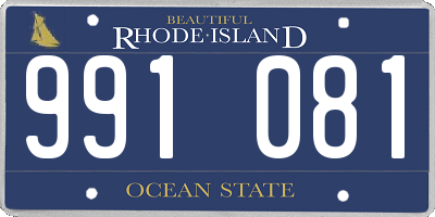 RI license plate 991081