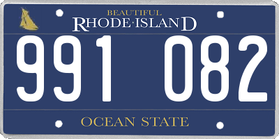 RI license plate 991082