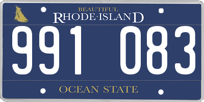 RI license plate 991083