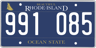 RI license plate 991085