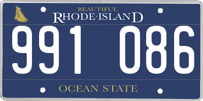 RI license plate 991086