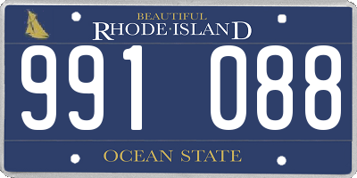 RI license plate 991088