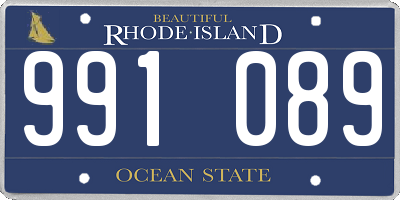 RI license plate 991089