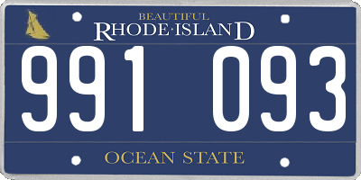 RI license plate 991093
