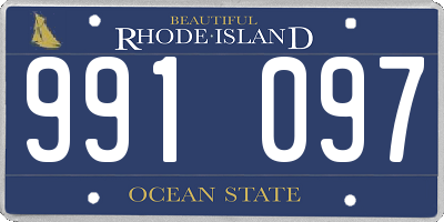 RI license plate 991097