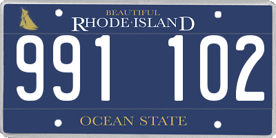 RI license plate 991102