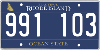 RI license plate 991103