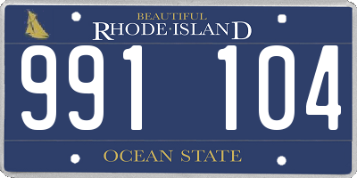 RI license plate 991104