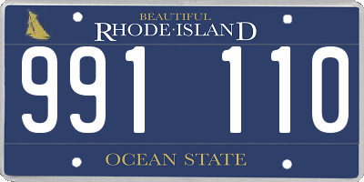 RI license plate 991110