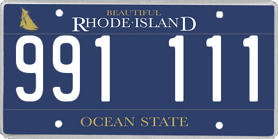 RI license plate 991111