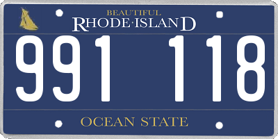 RI license plate 991118