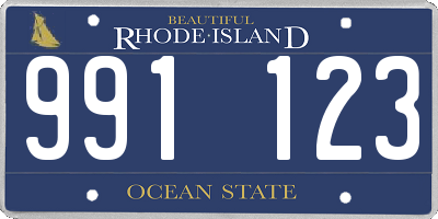 RI license plate 991123