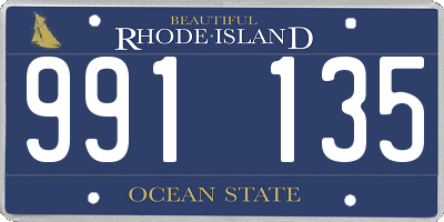 RI license plate 991135
